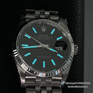 VSF VS3235 DateJust 36mm Fluted Bezel Black Dial Jubilee Bracelet - Image 9