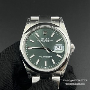VSF VS3235 DateJust 36mm Smooth Bezel Green Dial Oyster Bracelet - Image 1