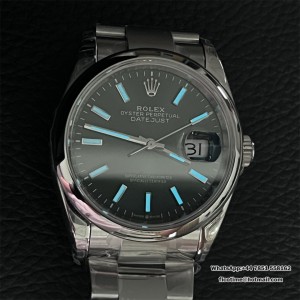 VSF VS3235 DateJust 36mm Smooth Bezel Green Dial Oyster Bracelet - Image 9