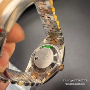 VSF VS3235 DateJust 36mm Wimbledon Fluted Bezel Grey Dial Green Roma Marker RG/SS Jubilee Bracelet - Image 9