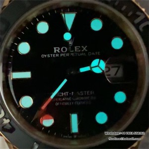 VSF VS3235 Yacht-Master 42mm YG Ceramic Black Dial Oysterflex Strap - Image 8