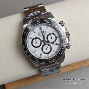BTF DD4131 Daytona  Ceramic Bezel White Dial Panda SS Bracelet - Image 4