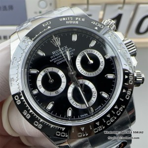 BTF DD4130 Daytona  Ceramic Bezel Black Dial SS Bracelet - Image 6