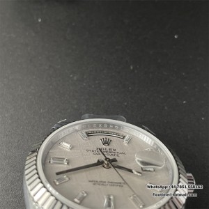 GMF A2836 Tungsten DayDate 40MM White Meteorite Dial President Bracelet - Image 2