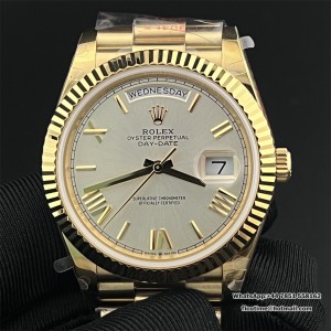 GMF A2836 Tungsten DayDate 40MM YG Silver Dial Roma Marker YG President Bracelet - Image 1