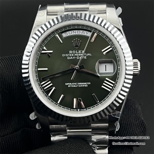 GMF A2836 Tungsten DayDate 40MM Green Dial Roma Marker President Bracelet - Image 1