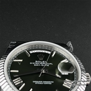 GMF A2836 Tungsten DayDate 40MM Green Dial Roma Marker President Bracelet - Image 2