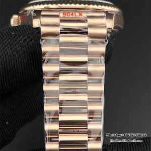 GMF A2836 Tungsten DayDate 40MM RG Brown Dial Diamond Marker RG President Bracelet - Image 6
