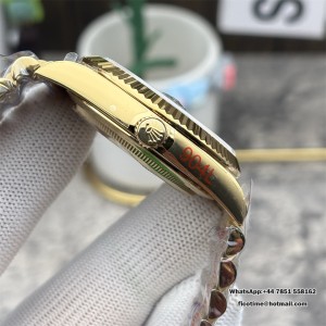 GMF A2836 Tungsten DayDate 40MM YG Black Dial Diamond Marker YG President Bracelet - Image 6