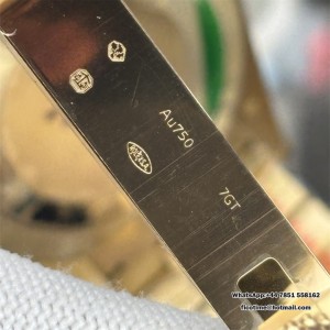 GMF A2836 Tungsten DayDate 40MM YG Black Dial Diamond Marker YG President Bracelet - Image 7