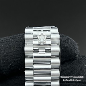 GMF A2836 Tungsten DayDate 40MM Ice Blue Dial Diamond Marker President Bracelet - Image 6