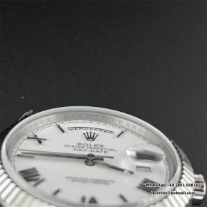 GMF A3255 DayDate 40MM White Dial Roma Marker President Bracelet - Image 2