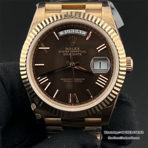 GMF A3255 DayDate 40MM RG Brown Dial Roma Marker RG President Bracelet - Image 1