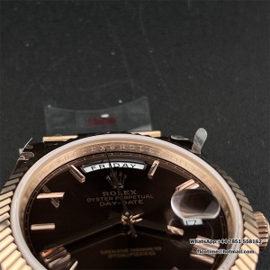 GMF A3255 DayDate 40MM RG Brown Dial Roma Marker RG President Bracelet - Image 2