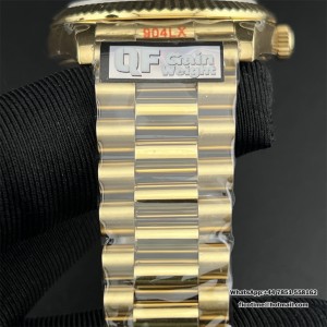 QF Gain Weight V6 A2836 DayDate 40MM RG White Dial Roma Marker President Bracelet - Image 5