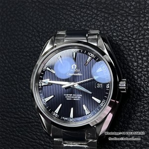 VSF A8500 Seamaster 41mm AQUA TERRA 150M Blue Textured Dial SS Bracelet - Image 9