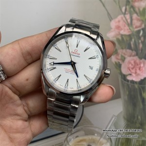 VSF A8500 Seamaster 41mm AQUA TERRA 150M White Textured Dial YG Hand SS Bracelet - Image 7