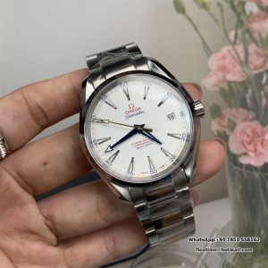 VSF A8500 Seamaster 41mm AQUA TERRA 150M White Textured Dial YG Hand SS Bracelet - Image 9