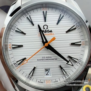 VSF A8900 Seamaster 41mm AQUA TERRA 150M White Dial Orange Hand SS Bracelet - Image 6