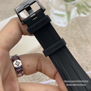 VSF VS8806 Seamaster Diver 300M 43.5mm Ceramic All Black Dial Black Rubber Strap - Image 4