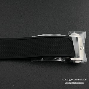 HRF A7750 Speedmaster 40mm Racing Master Black/White Dial Black Rubber Strap - Image 6
