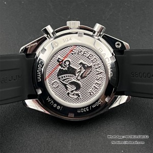 HRF A7750 Speedmaster 40mm Racing Master Black Dial Black Rubber Strap - Image 3