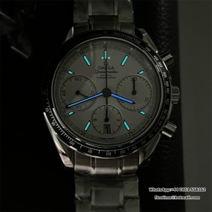 HRF A7750 Speedmaster 40mm Racing Master White Dial SS Bracelet - Image 9