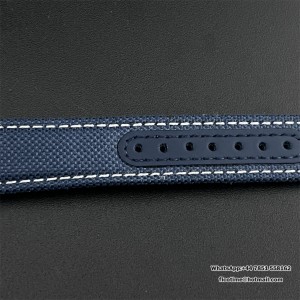 OSF A7750 Speedmaster 42mm Moonwatch Professional Silver Snoopy Award 50th Anniversary Blue leather Strap - Image 3