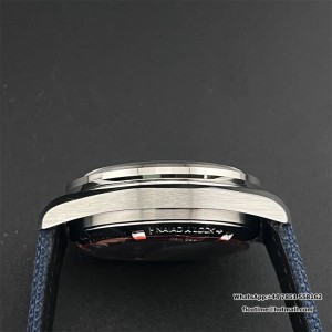 OSF A7750 Speedmaster 42mm Moonwatch Professional Silver Snoopy Award 50th Anniversary Blue leather Strap - Image 8