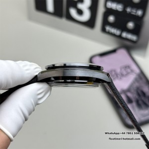 N1F A7750 Speedmaster 44mm  "Dark Side of The Moon" Real Ceramic Black Dial Black Leather Strap - Image 9