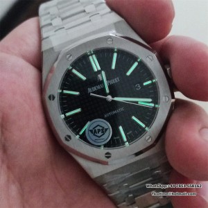 APSF A3120 AP Royal Oak 41mm 15400 Black Dial SS Bracelet - Image 5