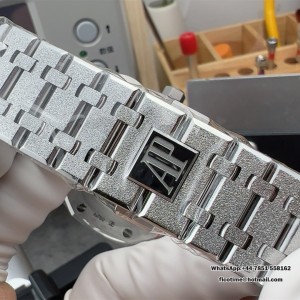 APSF A3120 AP Royal Oak 41mm 15400 Frosted Gold Blue Dial SS Bracelet - Image 7