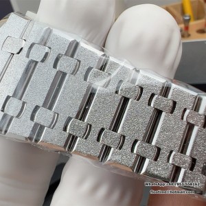 APSF A3120 AP Royal Oak 41mm 15400 Frosted Gold Blue Dial SS Bracelet - Image 9