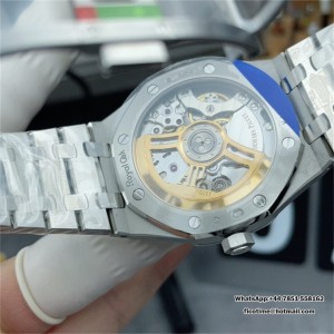 APSF A4302 AP Royal Oak 41mm 15500 Frosted Gold Grey Dial SS Bracelet - Image 5