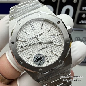 APSF SA3120 AP Royal Oak 37mm 15450 White Dial SS Bracelet - Image 8