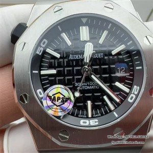 APSF SA3120 AP Royal Oak Offshore 42mm 15703 Black Dial Black Rubber Strap - Image 4