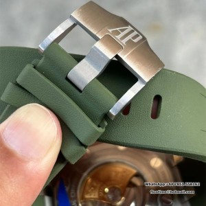 APSF SA3120 AP Royal Oak Offshore 42mm 15710 Green Dial Green Rubber Strap - Image 4