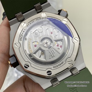 ZF SA4308 AP Royal Oak Offshore 42mm 15720 Green Dial Green Rubber Strap - Image 3