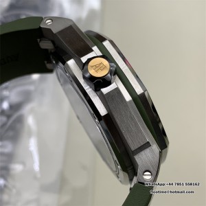 ZF SA4308 AP Royal Oak Offshore 42mm 15720 Green Dial Green Rubber Strap - Image 4