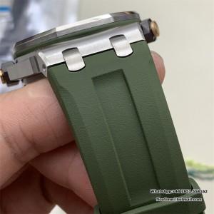 ZF SA4308 AP Royal Oak Offshore 42mm 15720 Green Dial Green Rubber Strap - Image 8