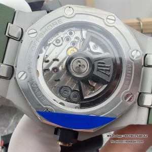 APSF SA4308 AP Royal Oak Offshore 42mm 15720 Green Dial Green Rubber Strap - Image 4