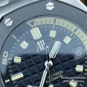 APSF SA4308 AP Royal Oak Offshore 42mm 15720 Black Dial Black Rubber Strap - Image 7