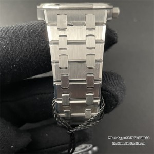 ZF Swiss Quartz AP Royal Oak 33mm 67651 Diamond Bezel White Dial SS Bracelet - Image 4