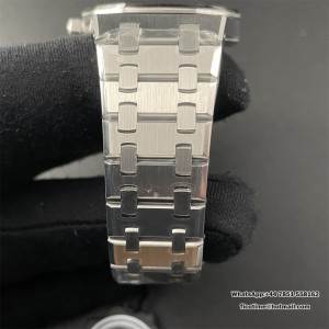 ZF Swiss Quartz AP Royal Oak 33mm 67651 Diamond Bezel White Dial SS Bracelet - Image 5