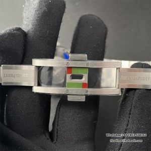 ZF Swiss Quartz AP Royal Oak 33mm 67651 Diamond Bezel White Dial SS Bracelet - Image 7