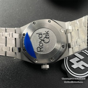 ZF Swiss Quartz AP Royal Oak 33mm 67651 Diamond Bezel White Dial SS Bracelet - Image 8