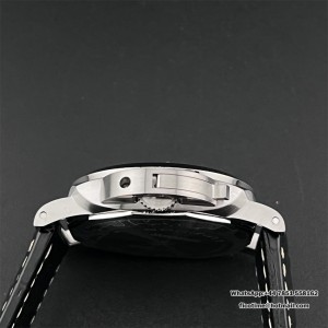 VSF P9000 PAM1312 44mm Luminor Black Dial Black Leather Strap - Image 6