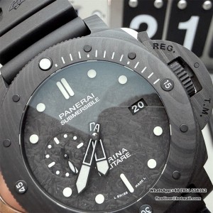 VSF P9010 PAM979 47mm Submersible Carbon Black Dial Black Rubber Strap - Image 5