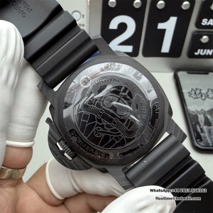 VSF P9010 PAM979 47mm Submersible Carbon Black Dial Black Rubber Strap - Image 7