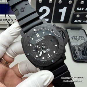 VSF P9010 PAM979 47mm Submersible Carbon Black Dial Black Rubber Strap - Image 9